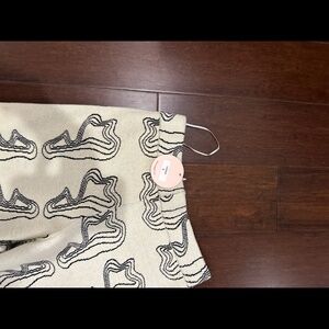 Knit print wide leg pant
